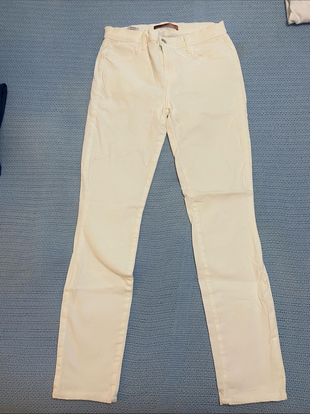 J Brand Cream Straight-Leg Jeans